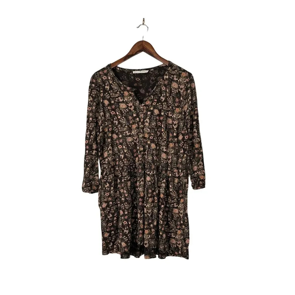 Peruvian Connection Alpine Flower Tunic Relaxed Size M